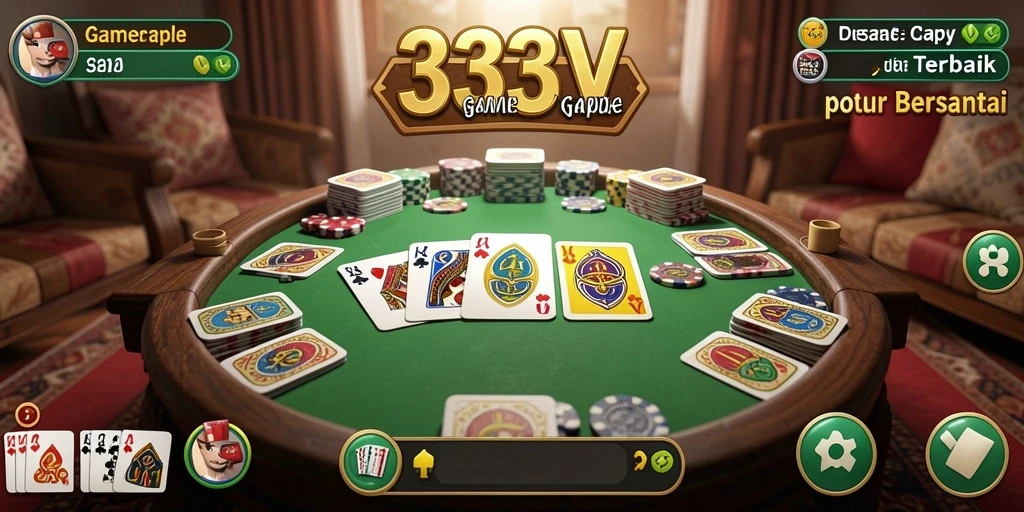 Tampilan gameplay seru Gaple di 333V dengan efek visual yang menakjubkan.