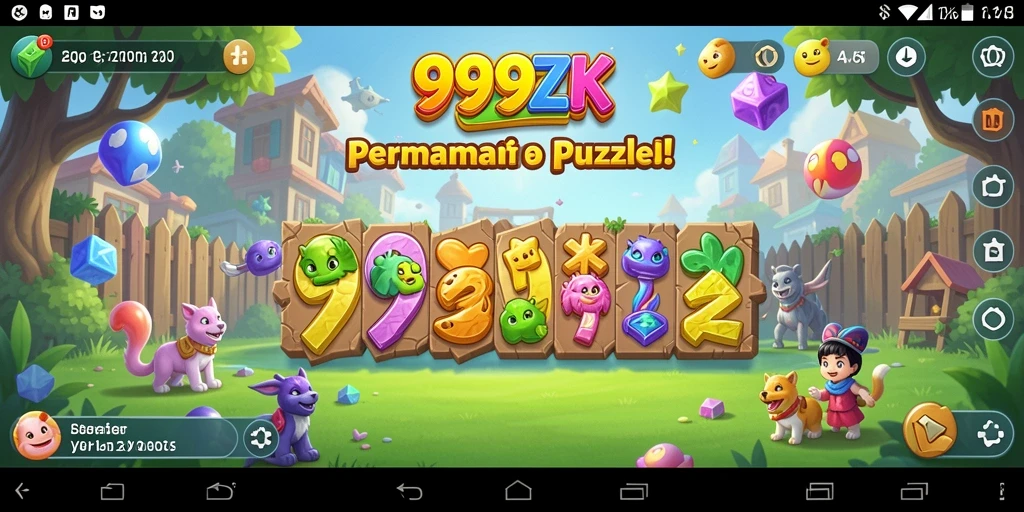 Screenshot gameplay 999ZK yang menunjukkan teka-teki menarik.