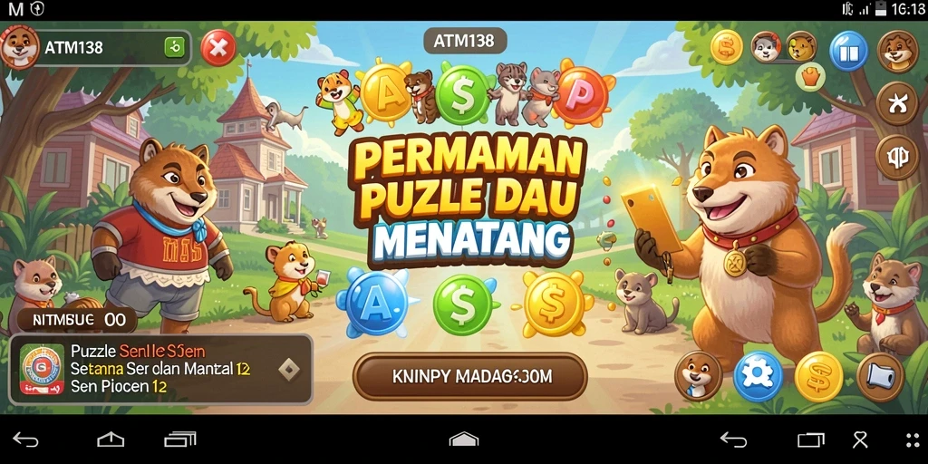 Screenshot gameplay ATM138 menampilkan tantangan puzzle yang menarik dan seru.