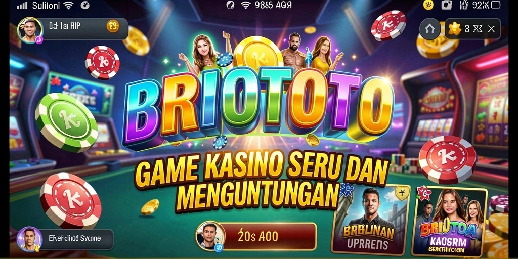 Tampilan gameplay seru di BRIOTOTO dengan berbagai pilihan permainan kasino.