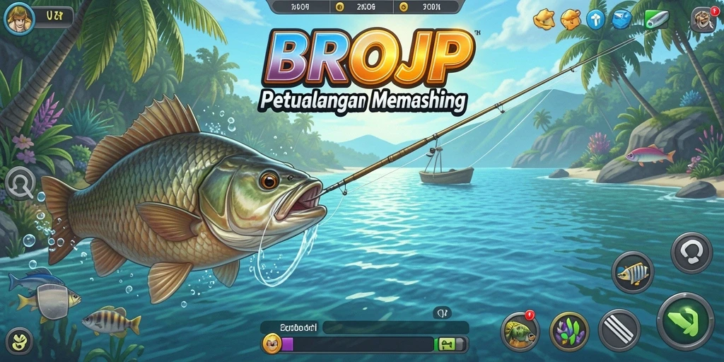 Tangkapan ikan yang menakjubkan dalam gameplay BROJP.