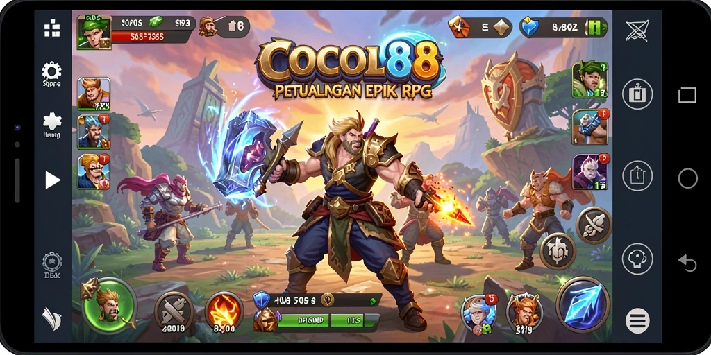 Tampilan layar permainan COCOL88 dengan aksi RPG yang seru.