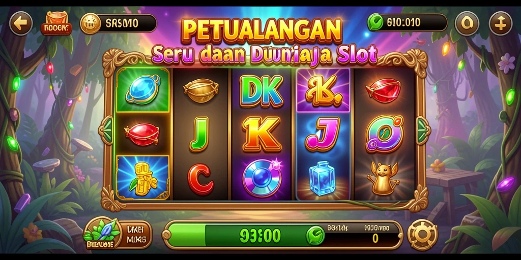 Screenshot DKK menampilkan aksi mendebarkan permainan Slot yang penuh warna.