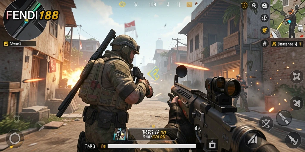 Screenshot gameplay FENDI188 yang menampilkan aksi seru TPS.