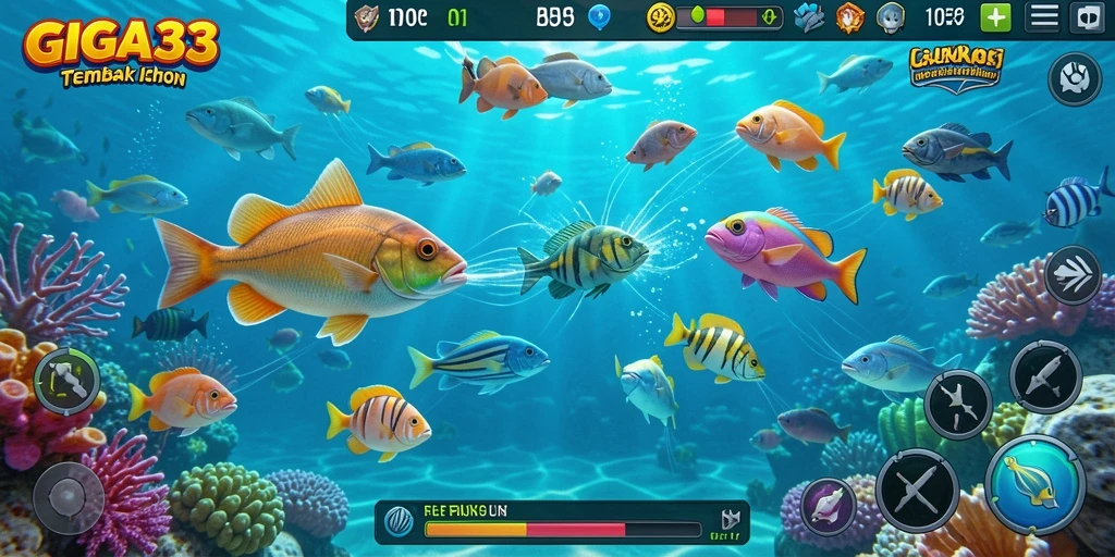 Gameplay Tembak Ikan yang seru dan mengasyikkan di GIGA33.