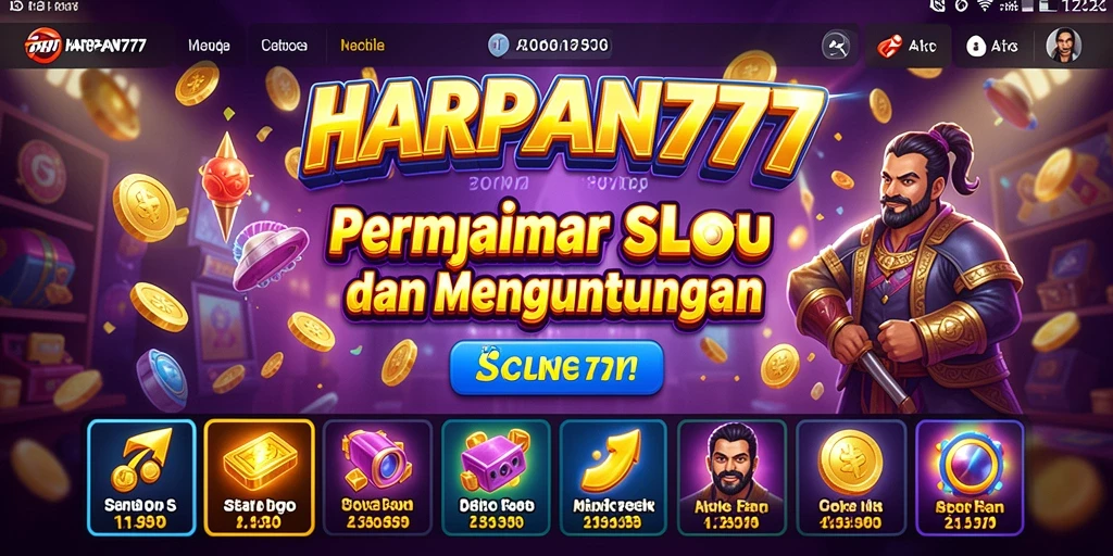 Tampilan menarik gameplay Slot HARAPAN777 yang penuh warna.