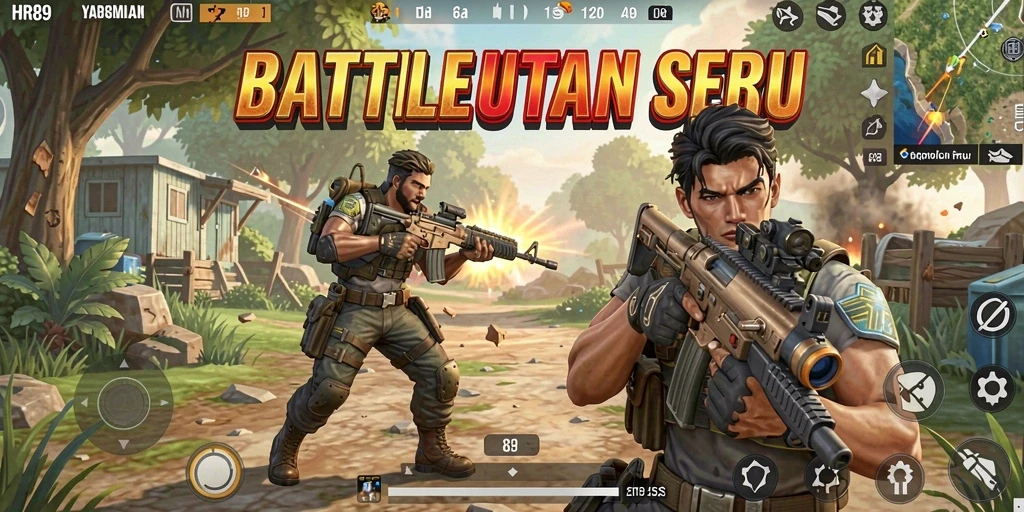 Gameplay seru HR89 dalam aksi Battle Royale yang mendebarkan.