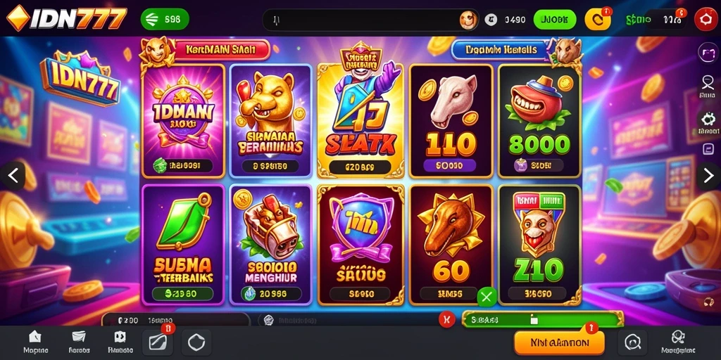 Tampilan menawan dari permainan slot di IDN777 yang menampilkan keseruan gameplay.