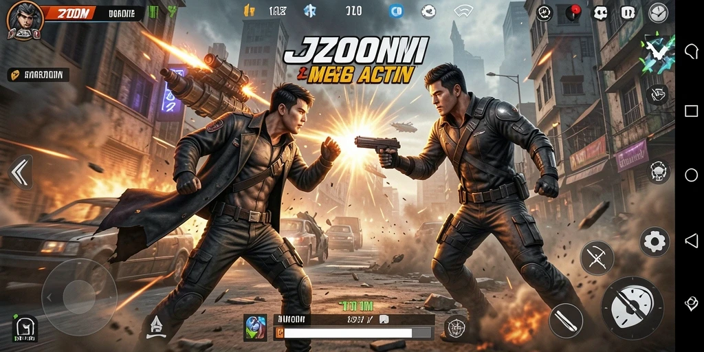 Gameplay J200M menampilkan pertarungan seru dengan efek visual yang menakjubkan.
