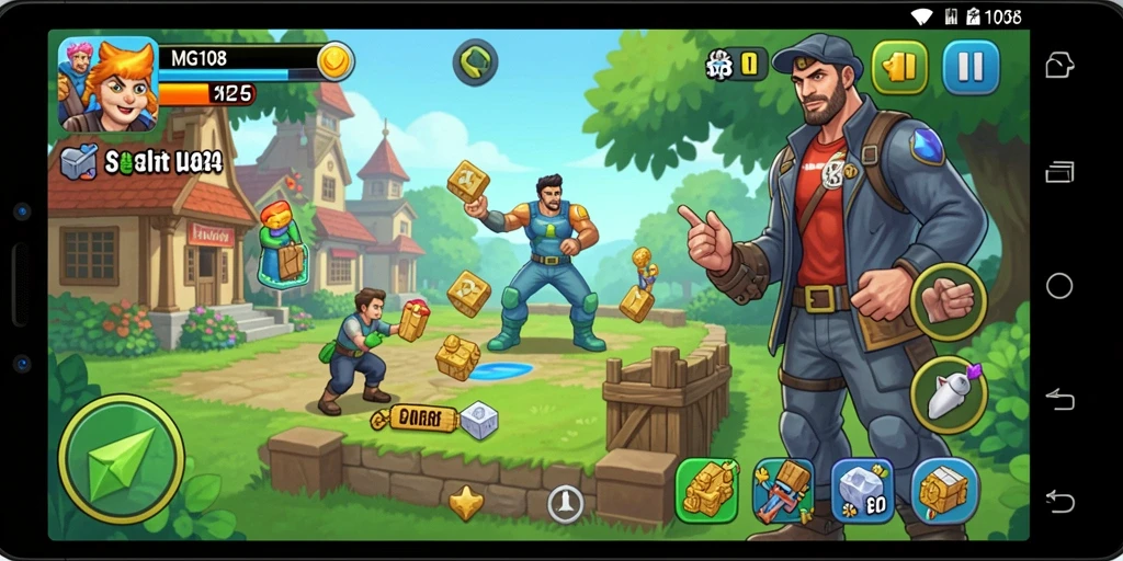Screenshot gameplay MG108 yang menunjukkan tantangan puzzle menarik.