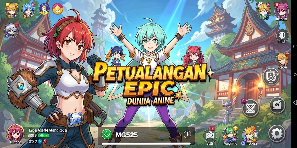 Tampilan menarik dari gameplay MG525 dengan karakter Anime.