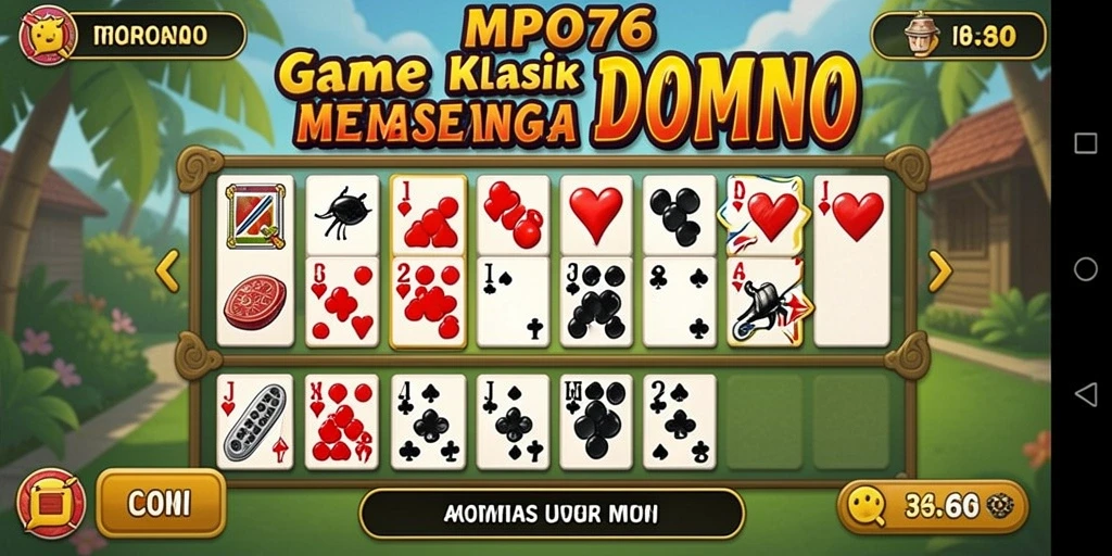 Tampilan gameplay seru dari MPO76 dengan aksi Domino.