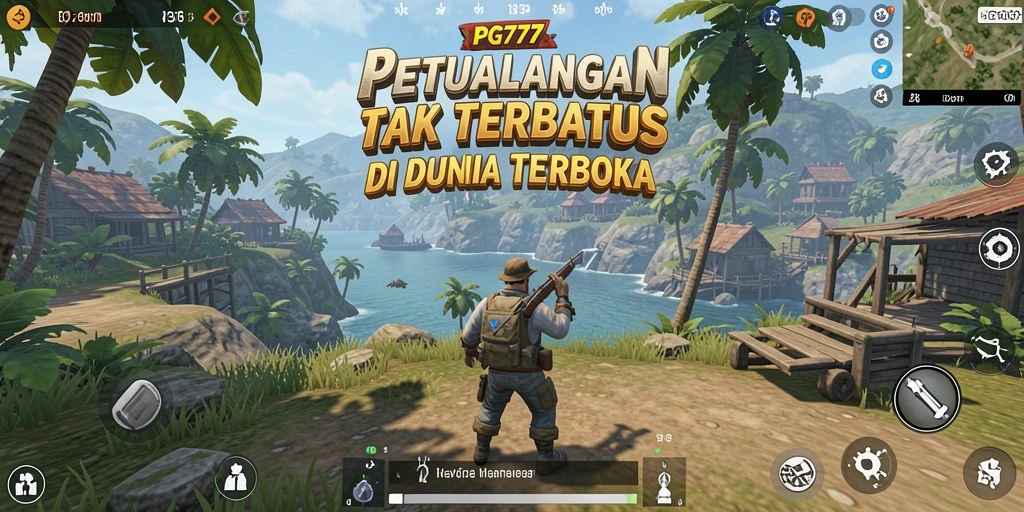 Tangkapan layar PG777 menampilkan aksi seru di dunia terbuka.