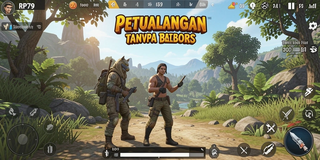 Screenshot menampilkan petualangan seru di dunia terbuka RP79.