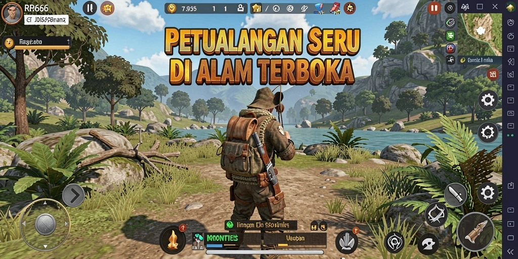 Tampilan gameplay seru dalam petualangan RR666 yang penuh aksi.