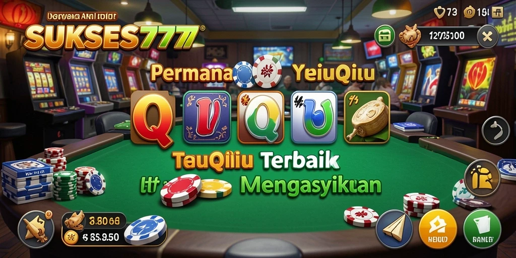 Screenshot utama SUKSES777 menampilkan gameplay QiuQiu yang seru.