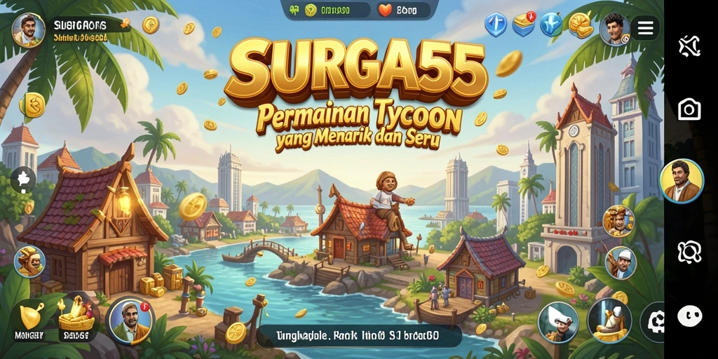 Tampilan gameplay SURGA55 menunjukkan strategi manajemen yang mendalam.
