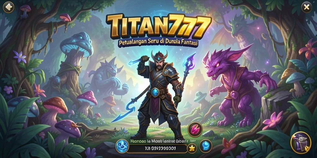 Tampilan aksi seru dalam gameplay petualangan TITAN777.