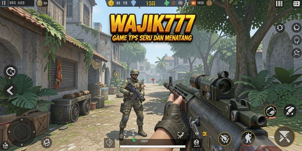 Screenshot gameplay WAJIK777 menampilkan aksi mendebarkan dalam mode TPS.