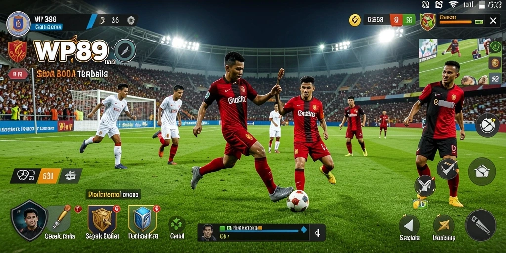 Menampilkan aksi seru dalam permainan sepak bola di WP888.